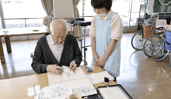 認知症ケアをしている様子